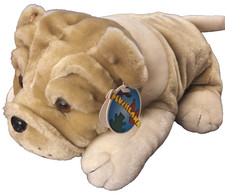 Plushland Bulldog Plush Stuffed Animal 12" Brown and White Stuffed Animal Soft