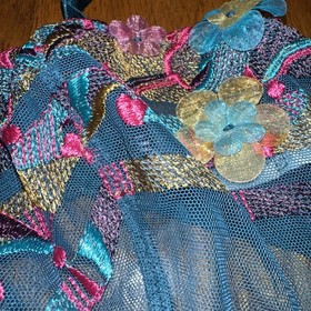 Aubade Cura Embroidered Underwired Balcony Bra 34 C Teal