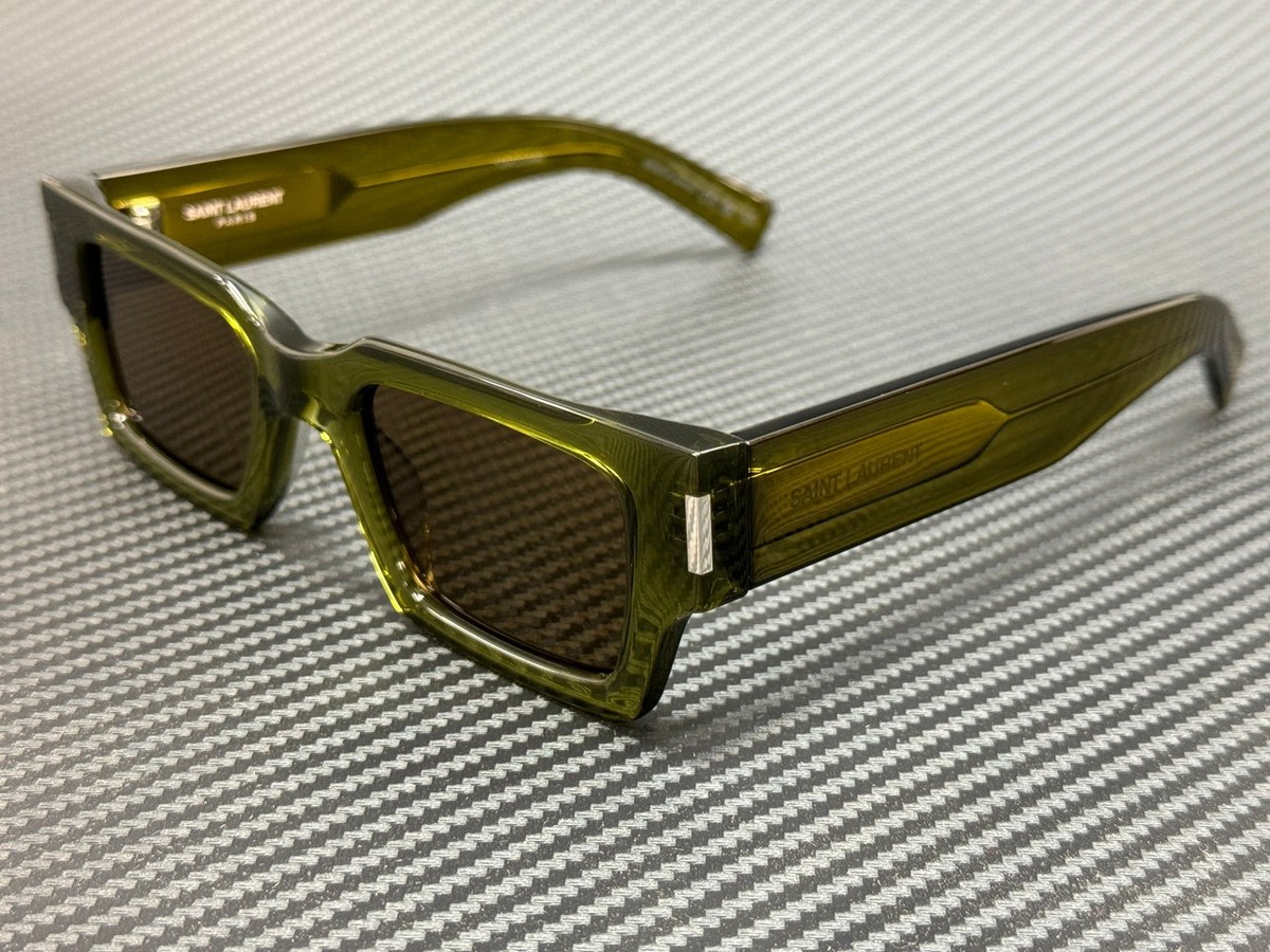 SAINT LAURENT SL 572 005 Green Brown Unisex Medium 50 mm  display picture 1