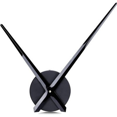 3D Wanduhr Groß XXL Modern Schwarz Metall DIY Uhrwerk leise Wohnzimmer Büro