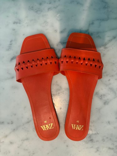Zara Leather Slide, 8