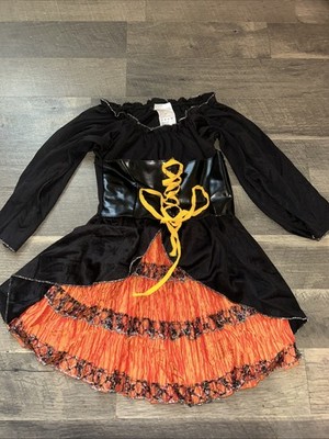 orange and black halloween dress Halloween Witch Dress, Fall Clothing Gift, Orange Black Victorian Gown, Halloween Adult Costume, Witch Gown, High Slit Gothic Pumpkin Gown