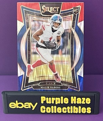 2024 Panini Select - Concourse Malik Nabers #29 Red & Blue Shock Prizm (RC)