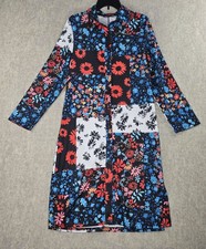 Shein Womens Floral Button-Down Shirt Dress Multicolor Size M Polyester