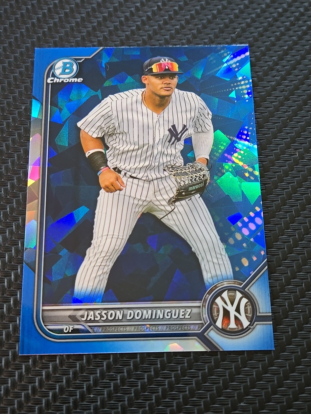 2022 Bowman Sapphire Edition Chrome Prospects Jasson Dominguez #BCP-98 Yankees