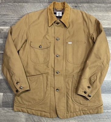 Lee 101 Mens Large Brown Tough Duck 70s Lined Loco Jacket 