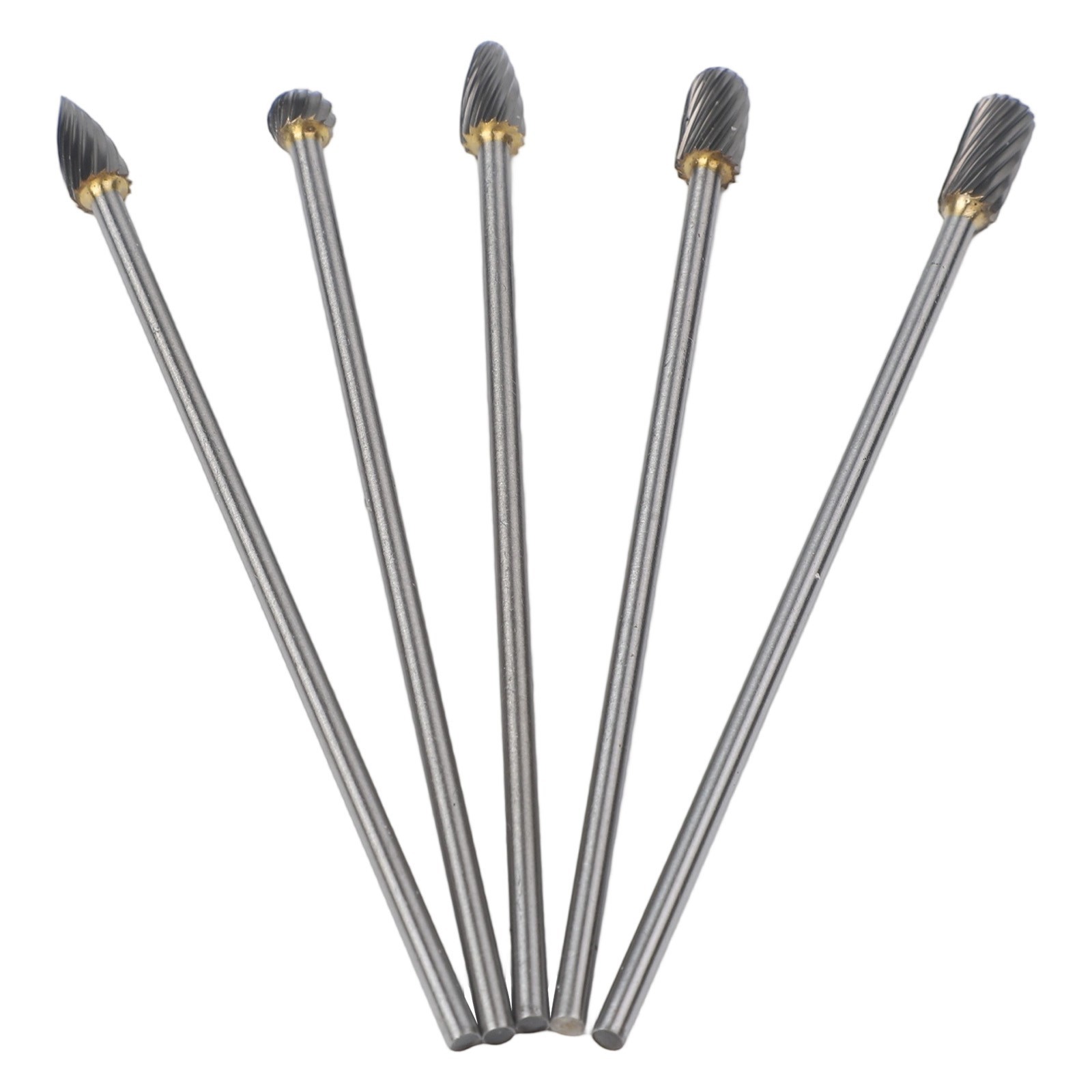 5pcs Carbide Rotary Burrs Efficient for Model Engineering and Wood Carving