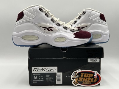 DS New Reebok Question Mid Packer Shoes Burgundy 2023 Size 7.5 Authentic AI 