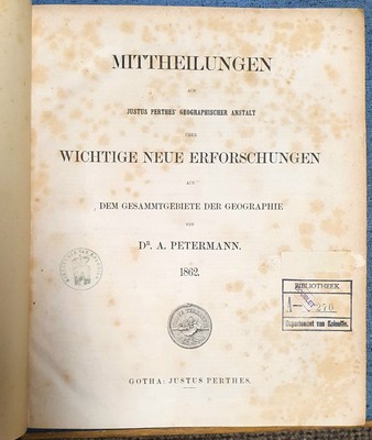 1862 Dr. Petermann's Communications Volume 8 Geography Illustrated...