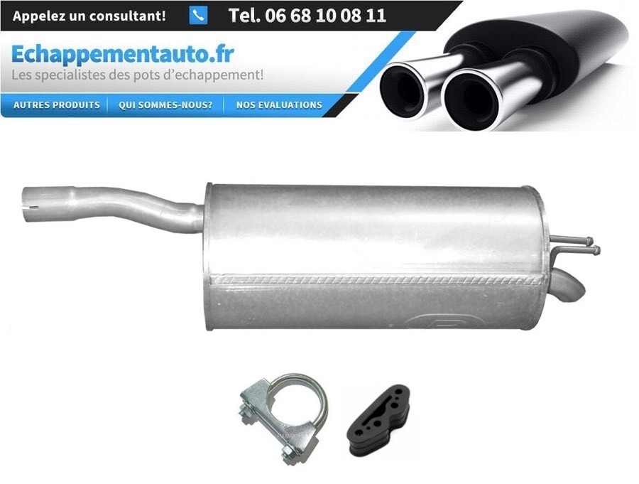 Échappement arrière complet Fiat Doblo 1.4 kit de réparation pour rénovation mécanique utilitaire