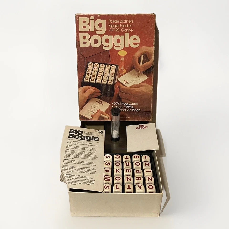 Vintage 1979 Big Boggle Hidden Word Game More Letters Parker Brothers Complete - Image 2 of 4