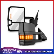 Pair Power Heated Led Smoke Signal Tow Mirrors For 99-02 Chevy Silverado Sierra Pair Power Heated Led Smoke Signal Tow Mirrors For 99-02 Chevy Silverado Sierra