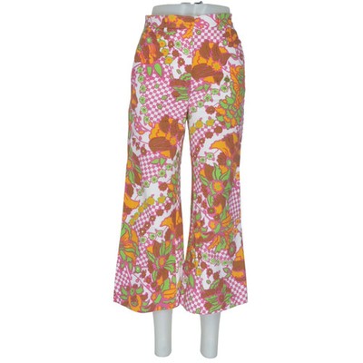 Weekend MaxMara, Palazzohose, Größe: 32/34, Pink/Orange/Grün #AQb