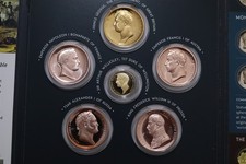 🧭 UK GB 2015 WATERLOO BATTLE MINT SET WITH GOLD COIN 7Gr. 14carat B85 #44...