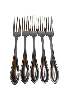 5 AMERICAN TRADITION Wallace 18/10 Stainless Flatware dinner forks 7.5''