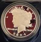 Proof 2024-S Peace Silver Dollar Uncirculated San Francisco Mint w/ Box & COA