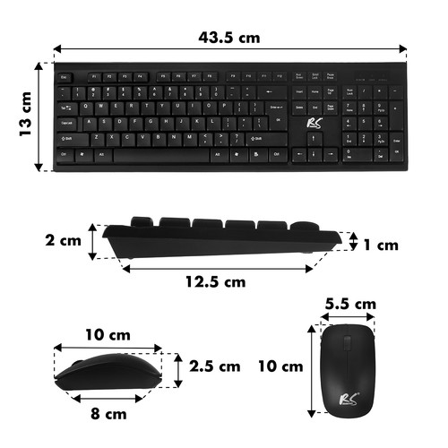 Clavier souris sans fil NanoRS LED RVB RS580 RS705 - Photo 9/9