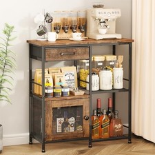 Coffee Bar Cabinet for Home - Espresso Coffee Station with Storage Cabinet