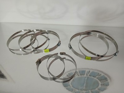 Stainless Steel Metal Hose Clamps Lot Various Sizes Endless Screw