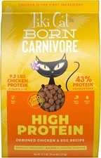 Tiki Cat Born Carnivore High Protein Deboned Chicken  Egg Cat Food 11.1 lbs