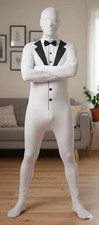 Gentleman white Squad Camo Full-Body Suit / Morphsuit / Zentai Costume - size S