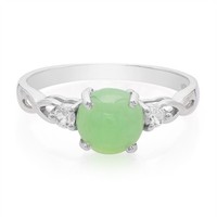 Cavill Chrysopras Ring 1,12Ct 925 Silber Damen Echtschmuck GrüN Elegant