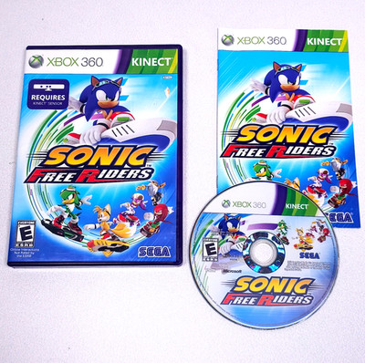 Xbox 360 Kinect Sonic Free Riders Complete with Sega Case & Manual Tested Works