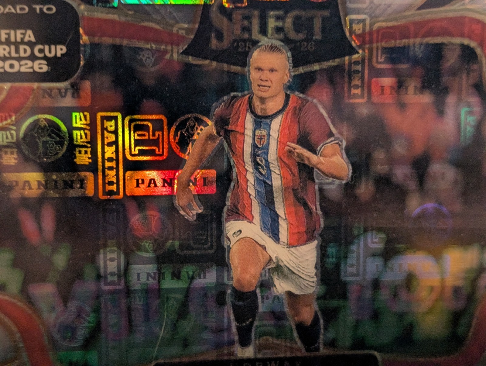 2026 Panini Select World Cup Erling Haaland Panini Logo Prizm /61 #218 view 3