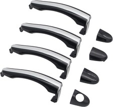 Exterior Door Handle Set of 4 Replacement for Hyundai Vehicles