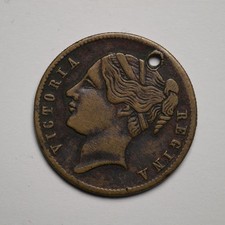 1837 Queen Victoria " To Hanover" Cumberland Jack Token (Holed)