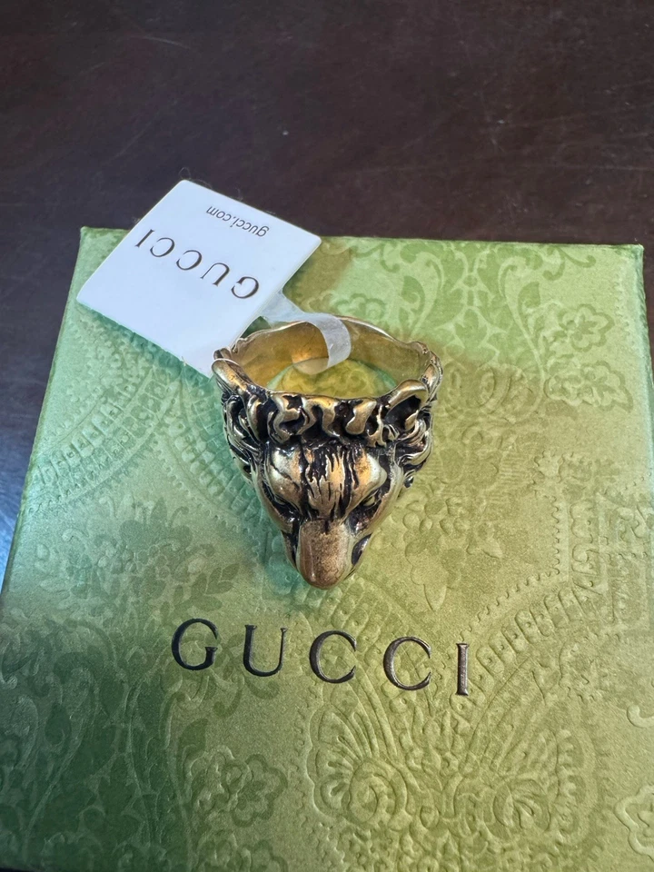 New Authentic Gucci Lion Head Ring Size IT 23 / US 10.25 - Image 4 of 4