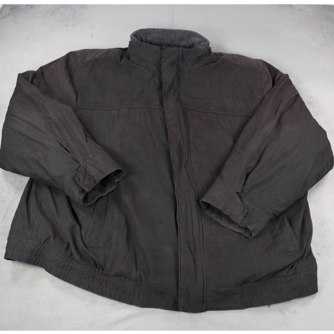 Croft & Barrow Jacket Mens XXL Black Full Zip Winter Coat Lined Heavyweight image 2