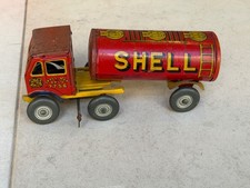 Mettoy Shell MEX BP Petrol Tanker Trailer Tank Truck Litho Vintage Tin Toy 8