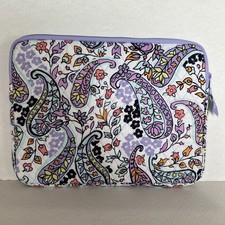 Vera Bradley  Paisley Floral Laptop Computer Carrying Case Travel Organizer NWOT