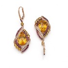 Le Vian Crazy Collection 14K Rose Gold Citrine Garnet 16.6ctw Earrings #JB749-1 — photo 6