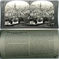 Keystone Stereoview of Namur, Belgium From 1930's 600/1200 Card Set #397 Exc-NM