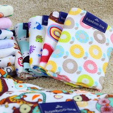 Bamboo nappies cloth Printed Soft To Touch Diaper Bibs Reusable 75x75 30x30cm