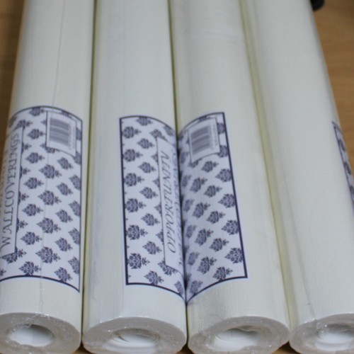 4 Rolls White Metallic Swirl Glitter Wallpaper Slight Imperfect Textured Vinyl - Picture 1 of 4