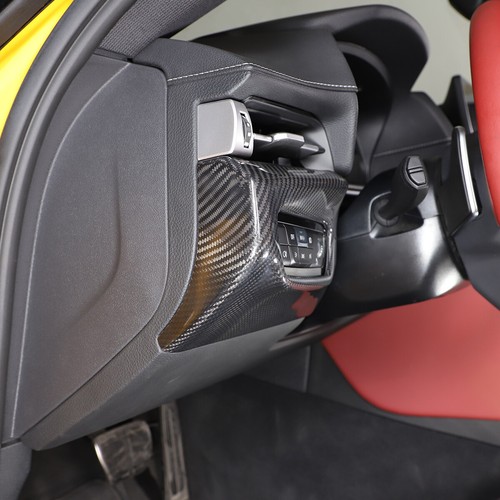 Marco de interruptor de faro de fibra de carbono real para Toyota Supra A90 2019-22 - Imagen 3 de 15