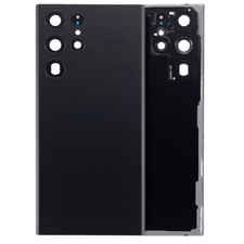 Back Cover Glass With Camera Lens For Samsung Galaxy S22 Ultra 5G Phantom Black