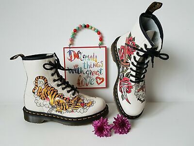 Dr Martens x Grez 1460 backhand tattoo white leather 8 hole Dr Martens x Grez 1460 backhand tattoo white leather 8 hole