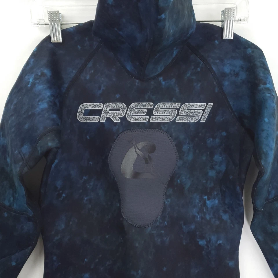 NUEVO Traje de neopreno Cressi Tokugawa Top con capucha 1 pieza 2 mm para hombre azul manga larga Foto 3 de 4