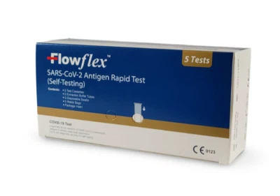 Flowflex Rapid Antigen Lateral Flow Home Testing - 5 x Covid-19 Tests