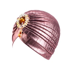 Muslim Women Head Wrap Turban Hijab Hats Pleated Hair Loss Cover Chemo Cap Arab