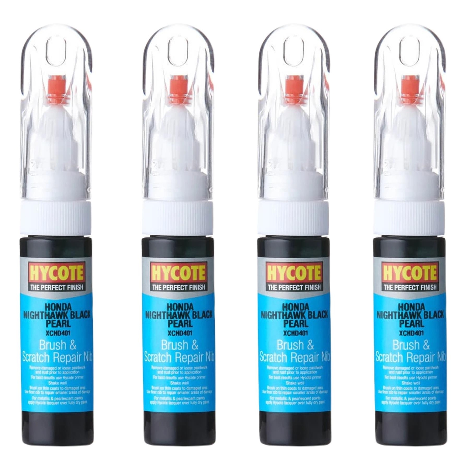 Hycote Touch Up Brush Paint  Honda Nighthawk Black (Pearlescent) 12.5ml x4