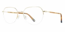 GANT GA3195 032 Pale Gold Metal Semi Rimless Optical Eyeglasses Frame 52-19-145
