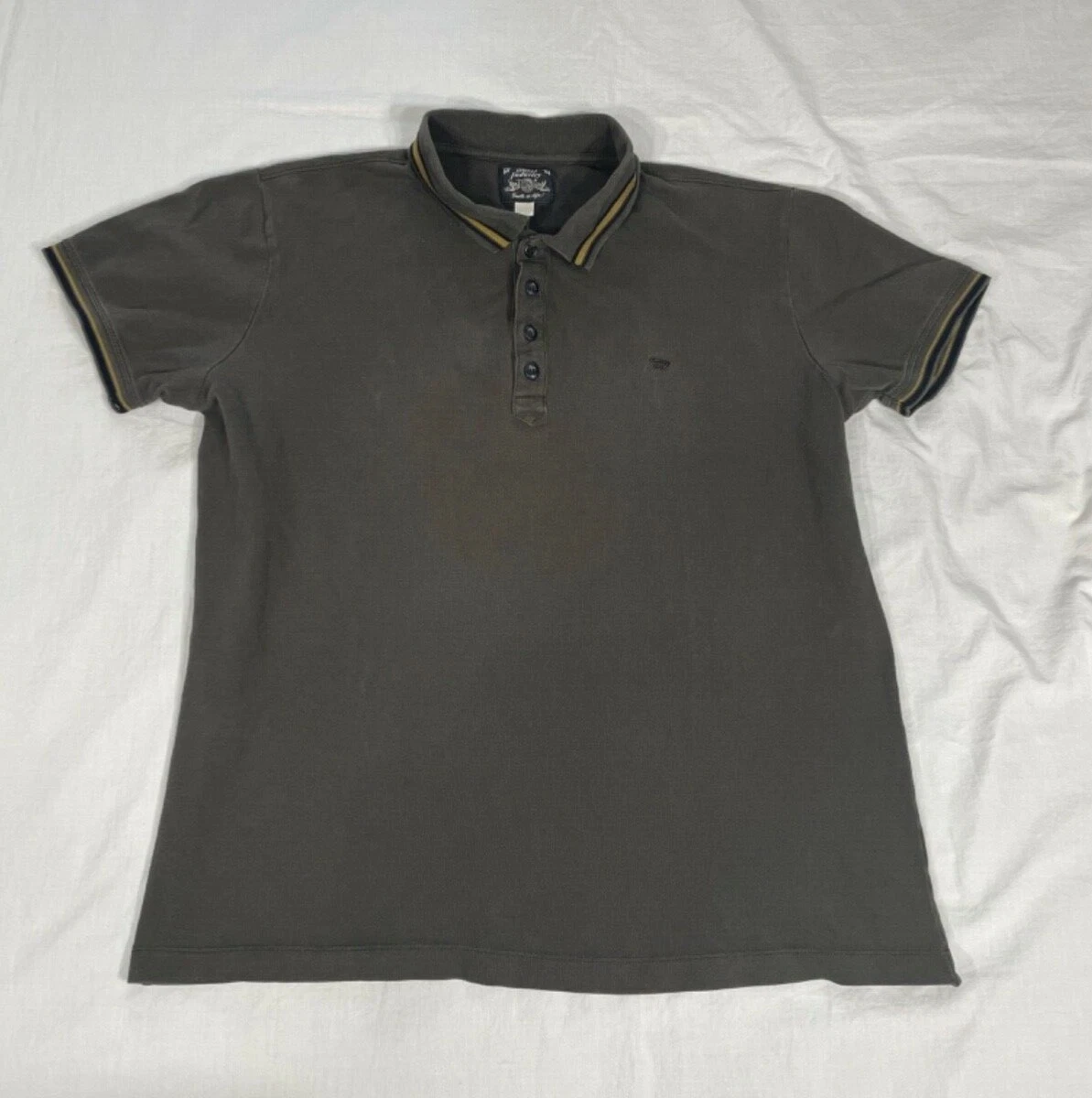 Diesel Industry,mens vintage brown polo shirt..size XL (fit)