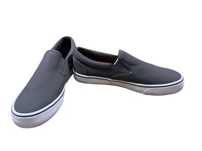 Lugz Men's Sammy Canvas Slip-On Sneakers Size 9 Grey Comfy Casual