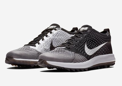 nike flyknit black and white