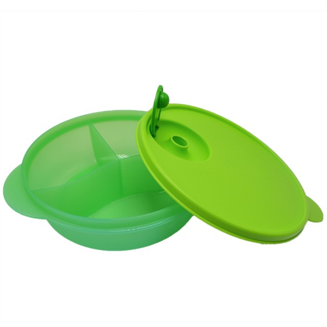 Tupperware Divided Microwave Crystalwave Dish Vented Green 4 Cups eBay